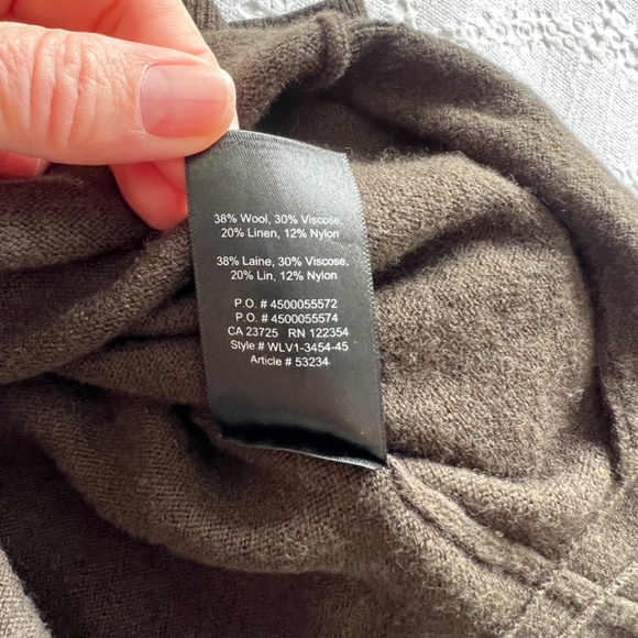 Babaton wool blend oversized sweater, pockets, S, olive green - Picture 5 of 5